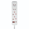 Picture of Switched 4way Surge Protect Multiplug MS8500-05 WT
