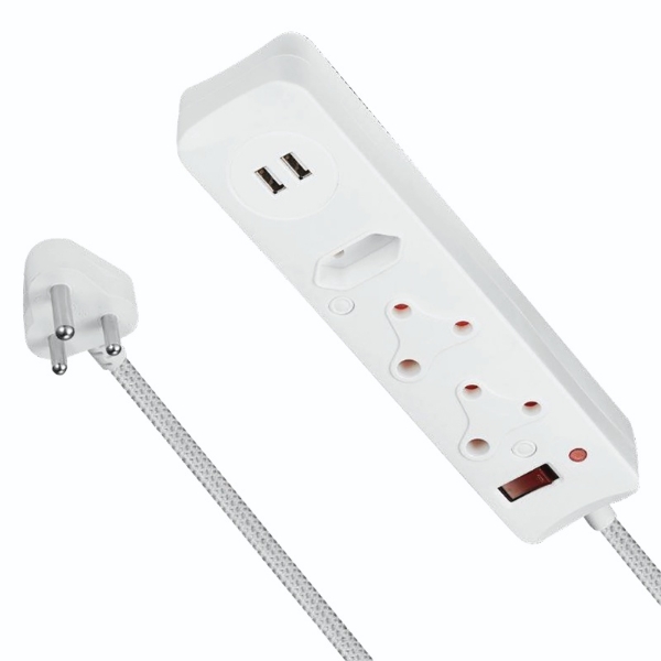 Picture of Switched 3Way Surge Protect Multiplug MS8501-05 WT