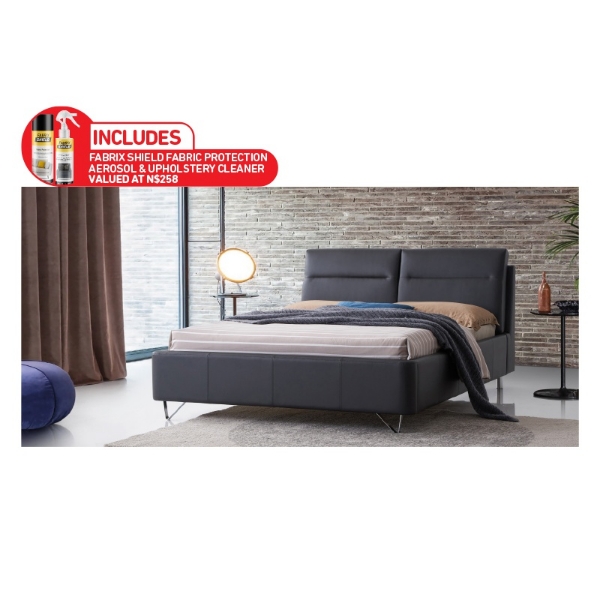 Picture of Nebraska Queen Bed   Black + Protection + Cleaner