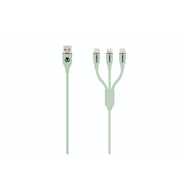 Picture of Volkano Flexi Series 3-in-1 Charging Cable Green VK-20271-GR